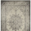 4' X 6' Ivory And Gray Pale Medallion Area Rug