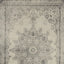 4' X 6' Ivory And Gray Pale Medallion Area Rug