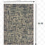 2' X 8' Gray And Navy Abstract Runner Rug