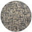 2' X 8' Gray And Navy Abstract Runner Rug