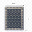 2' X 8' Navy And Gray Floral Ditsy Runner Rug