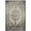 4' X 6' Ivory And Gray Pale Medallion Area Rug