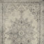 4' X 6' Ivory And Gray Pale Medallion Area Rug