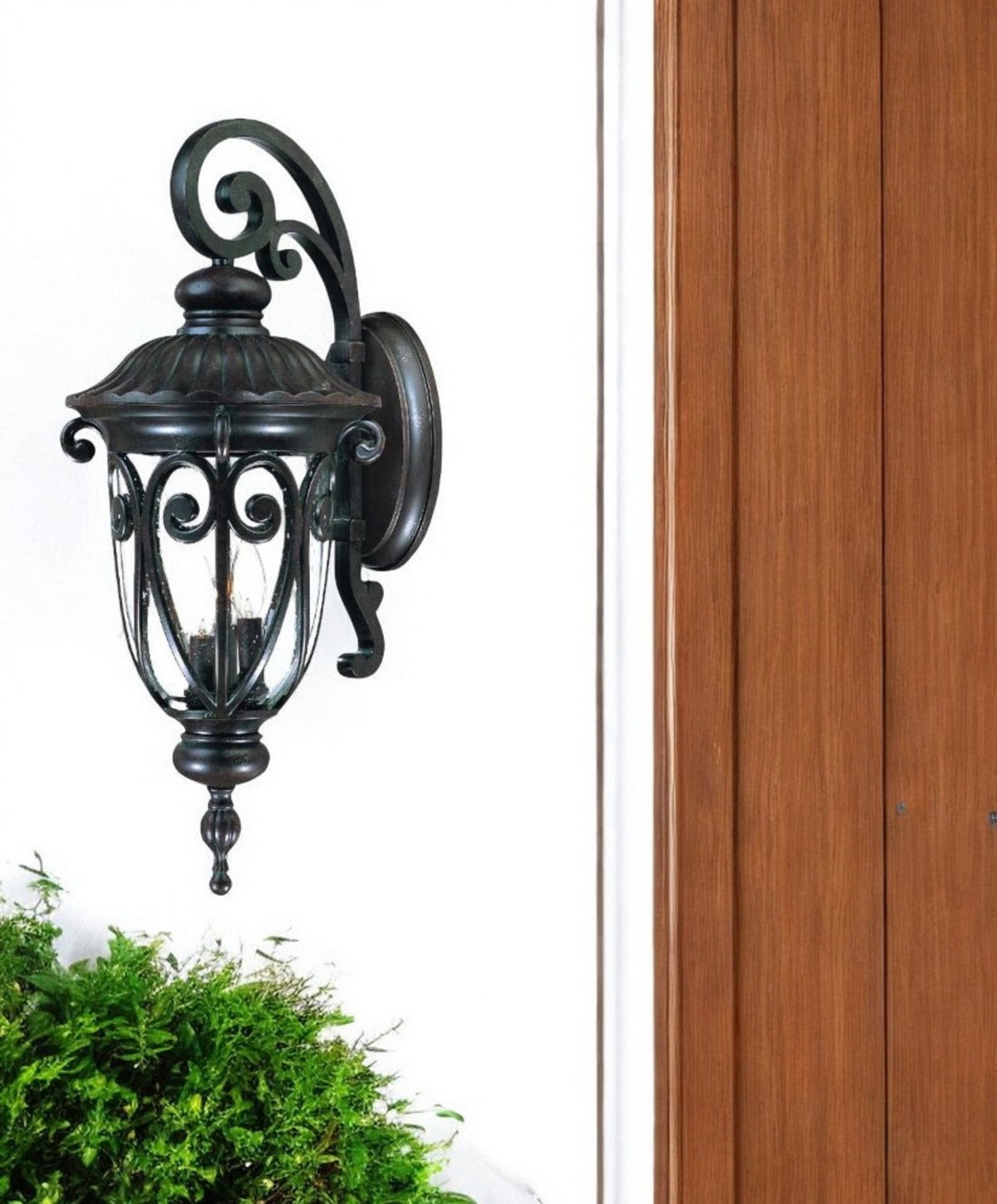 Naples 3-Light Marbelized Mahogany Wall Light