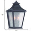 Matte Black Two Light Pocket Lantern Wall Light