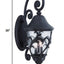 Three Light Matte Black Leaf Detail Wall Light