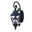 Three Light Matte Black Leaf Detail Wall Light