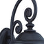 Three Light Matte Black Urn Shaped Wall Light