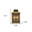 Manchester 2-Light Aged Brass Pocket Wall Light