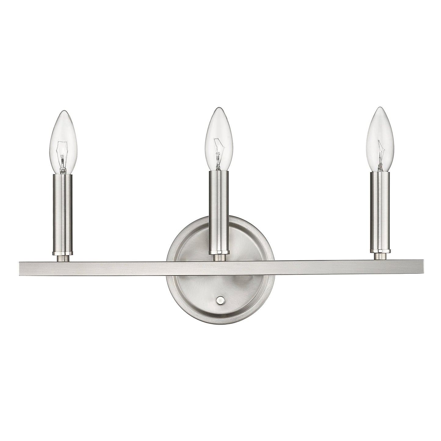 Three Light Silver Wall Sconce