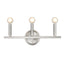 Three Light Silver Wall Sconce