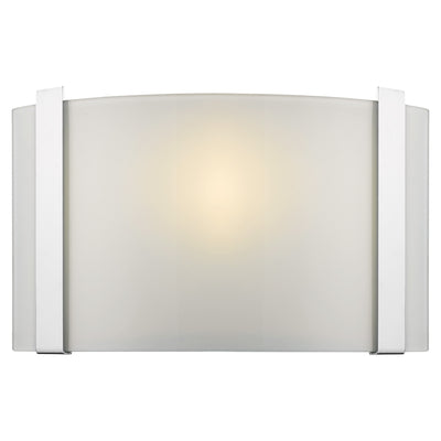 Polished Chrome Wall Sconce with Frosted Glass Shade