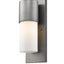 Contemporary Brushed Silver and White Wall Light