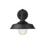 Matte Black Shallow Plate Shape Wall Light