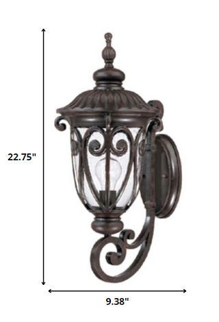 Naples 1-Light Marbelized Mahogany Wall Light