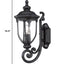 Matte Black Cast Aluminum Glass Lantern Wall Light