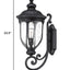 XL Matte Black Cast Aluminum Glass Lantern Wall Light