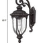 XL Black Cast Aluminum Glass Lantern Wall Sconce