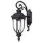 XL Matte Black Cast Aluminum Glass Lantern Wall Sconce