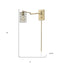 Industrial Gold Metal Wall Sconce