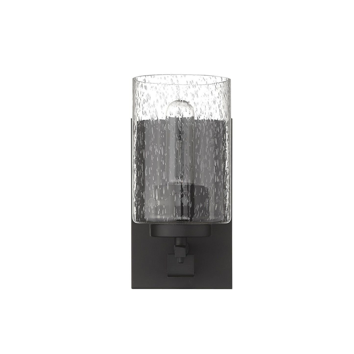 Bronze Metal and Textured Glass Wall Sconce