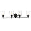 Ceil 4-Light Matte Black Vanity