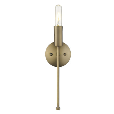 Dull Gold Narrow Bulb Wall Light