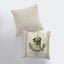 Elegant Vintage French Pug Design Pillow Cover