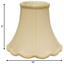 10" Ivory Slanted Scallop Bell Monay Shantung Lampshade