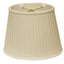 10" Ivory Oval Side Pleat Shantung Lampshade