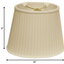 10" Ivory Oval Side Pleat Shantung Lampshade