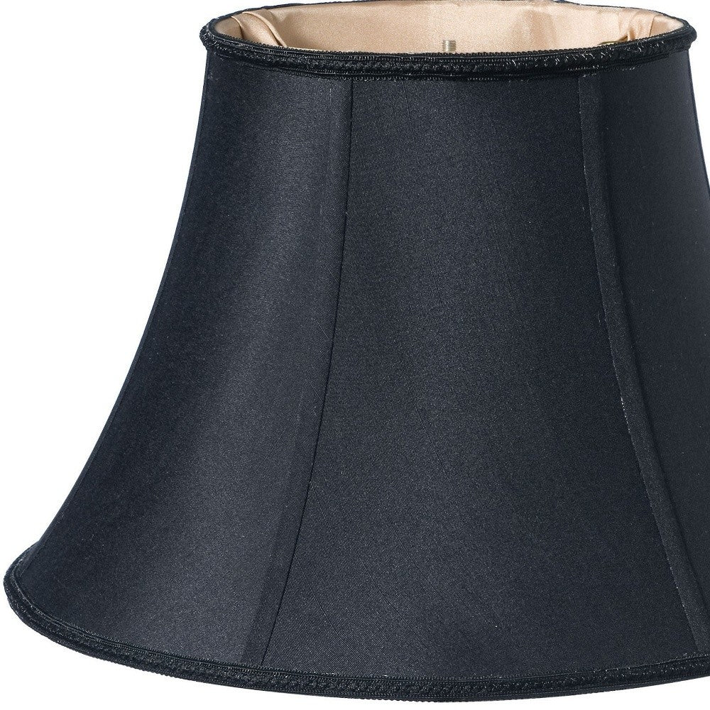 10" Black with Bronze Lining Slanted Oval Shantung Lampshade