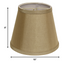 10" Pale Brown Empire Hardback Slanted No Slub Lampshade