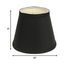 10" Black with White  Empire Hardback Slanted Shantung Lampshade