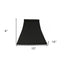 10" Black with White Lining Square Bell Shantung Lampshade