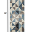 8' Runner Blue Geometric Runner Rug