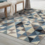 3' X 5' Blue Geometric Area Rug