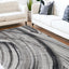 7' X 10' Gray and Ivory Abstract Area Rug