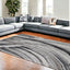 10' X 13' Gray Ivory Abstract Strokes Modern Area Rug