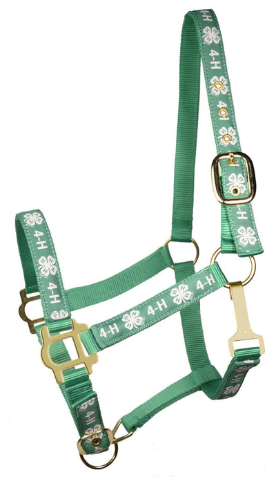 4H Classic Adjustable Nylon Halter with Snap and Brass Hardware - Dog Hugs Cat