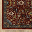 8' X 11' Red Blue Gold And Ivory Oriental Power Loom Stain Resistant Area Rug With Fringe