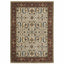 2' X 3' Ivory Red Green Grey Blue And Navy Oriental Power Loom Stain Resistant Area Rug With Fringe