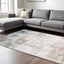 8' X 10' Beige Blue Grey Green Brown And Purple Abstract Power Loom Stain Resistant Area Rug