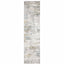 2' X 8' Gray And Ivory Abstract Power Loom Stain Resistant Runner Rug