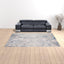 9' X 12' Grey And Blue Abstract Power Loom Stain Resistant Area Rug