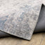 9' X 12' Grey And Blue Abstract Power Loom Stain Resistant Area Rug