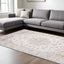 8' X 10' Beige Gold And Grey Oriental Power Loom Stain Resistant Area Rug