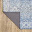 2' X 8' Blue And Grey Oriental Power Loom Stain Resistant Runner Rug