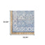 5' X 7' Blue And Grey Oriental Power Loom Stain Resistant Area Rug