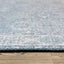 5' X 7' Blue And Grey Oriental Power Loom Stain Resistant Area Rug